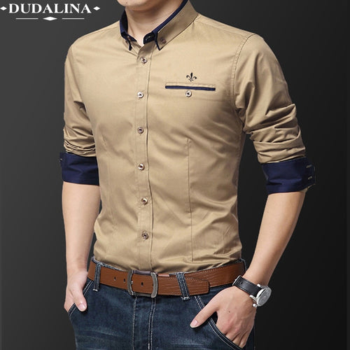 Long Sleeve Slim Fit Shirt Men