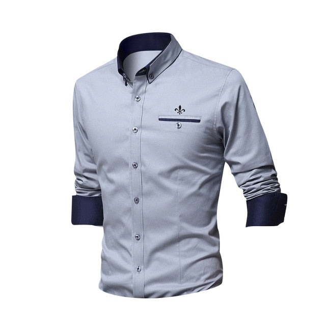 Long Sleeve Slim Fit Shirt Men