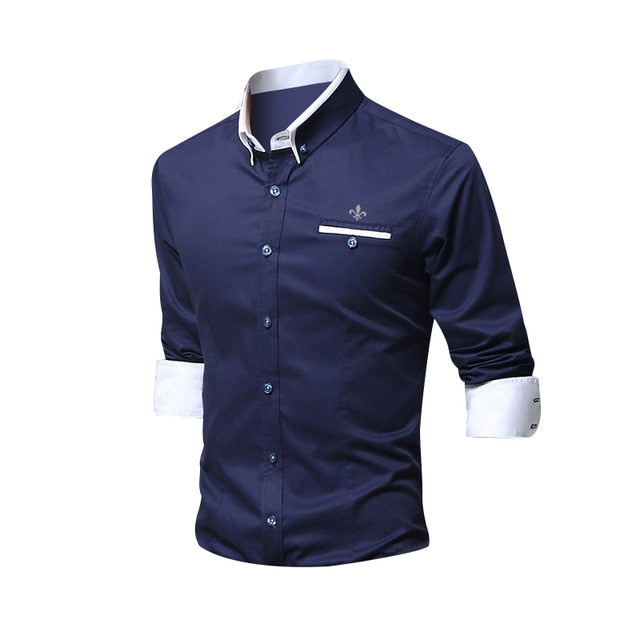 Long Sleeve Slim Fit Shirt Men