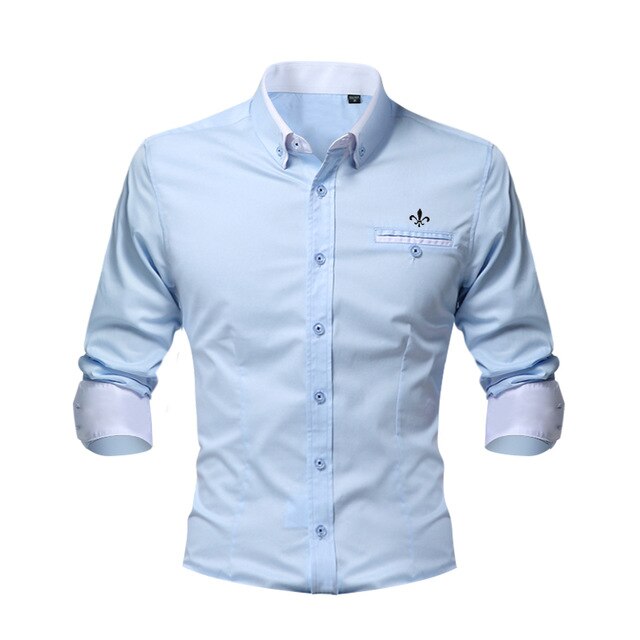 Long Sleeve Slim Fit Shirt Men