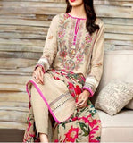UNSTITCHED EMBROIDERED KHADDAR DRESS FOR WOMEN