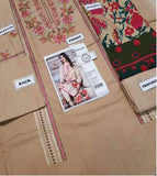 UNSTITCHED EMBROIDERED KHADDAR DRESS FOR WOMEN